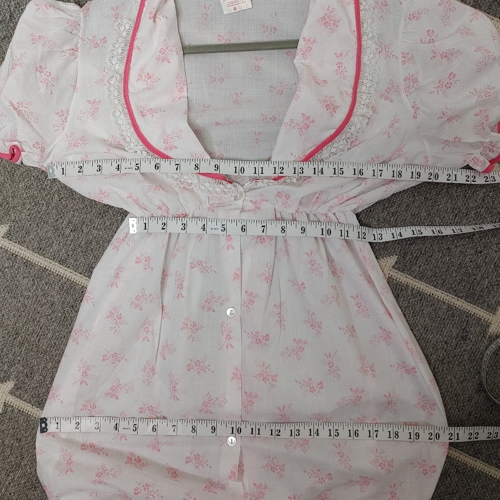 Vintage Cotton Blend Maxi Nightgown Size L - Picture 11 of 11